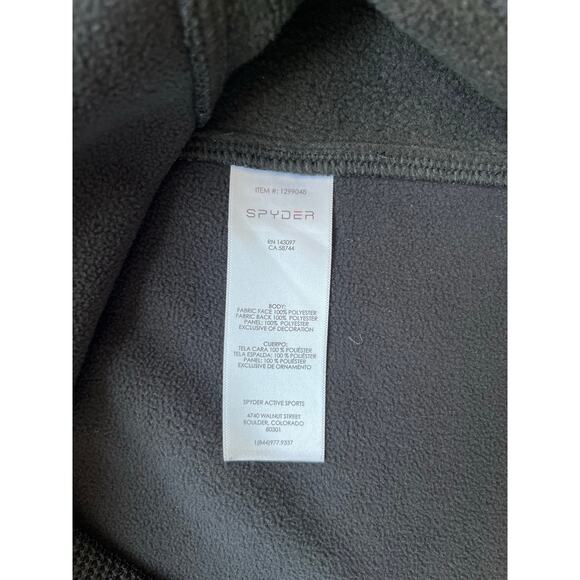 Spyder Fleece Lined Sweater Quarter Zip Men’s Size Large‎ Black Ski - Picture 5 of 7
